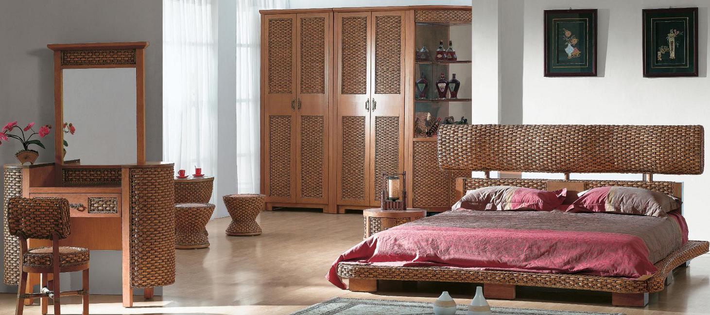Indoor rattan bedroom furniture (4)