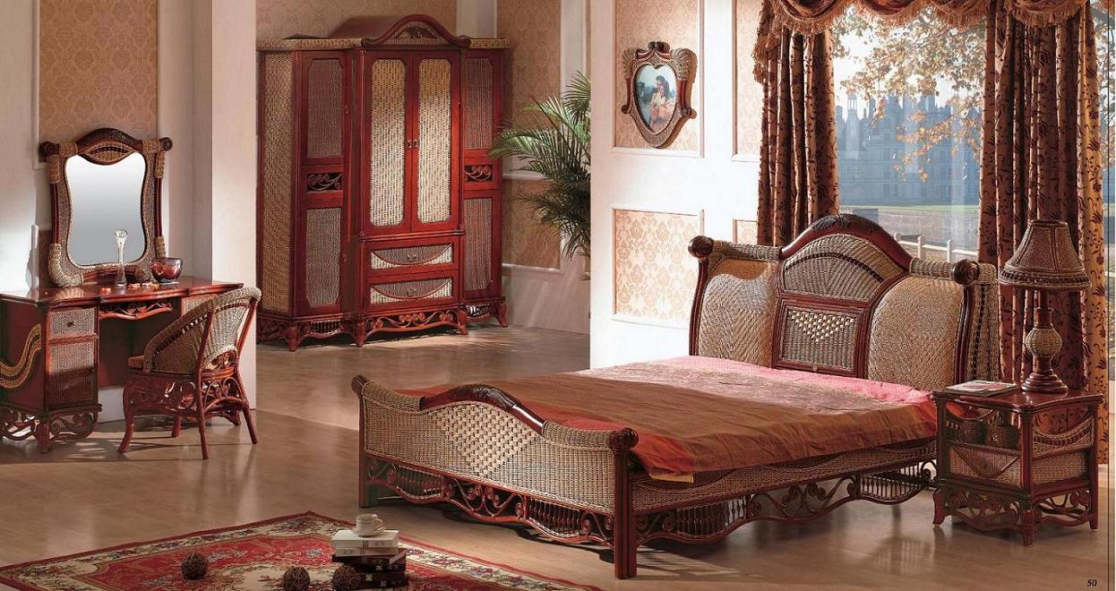 Indoor rattan bedroom furniture (5)