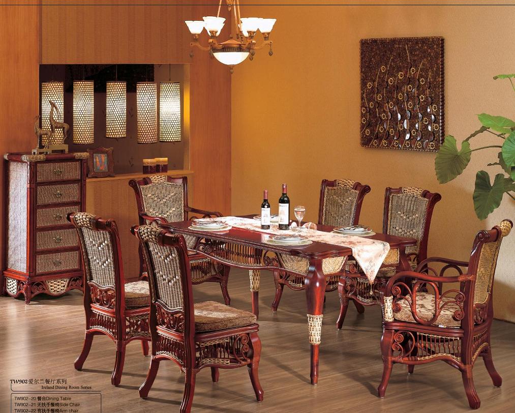 Indoor rattan dinning room furniture (9)
