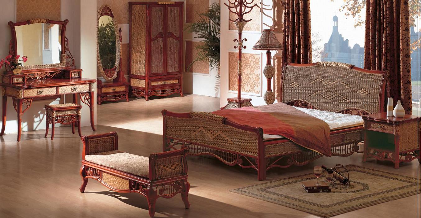 Indoor rattan bedroom furniture (6)