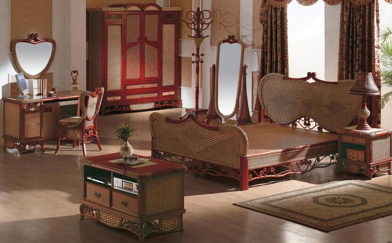 Indoor rattan bedroom furniture (7)