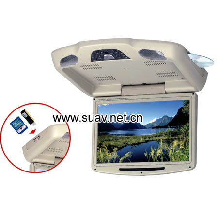 12.1inch FLIP-DOWN Roof Mount Car DVD Player,AV fu