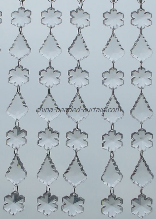 acrylic snowflake beads and baroque drop