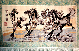 wall to wall bunch of fabric rug