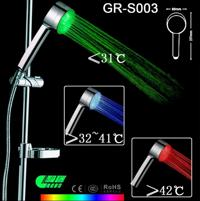 RGB led shower head light