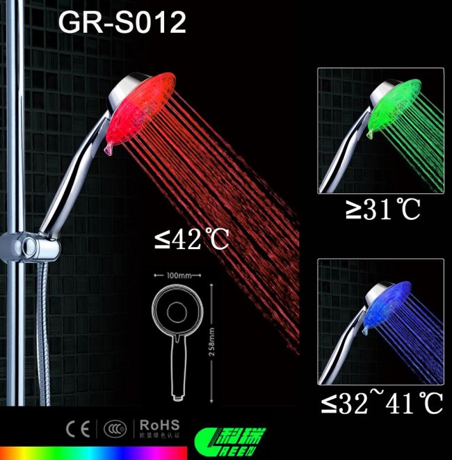 led hand shower head light,2function led shower