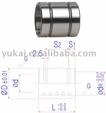 straight guide bush with oil groove
