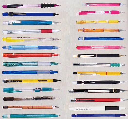 ball point pen, gel pen, mechanical pencil, marker