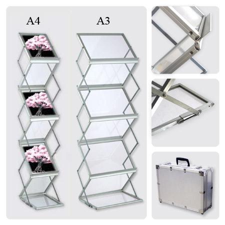 Aluminum Z Shape Brochure Stand
