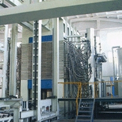 high pressure laminating press line