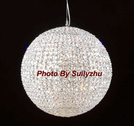 PERFECTLY ROUND CRYSTAL BALL CHANDELIER