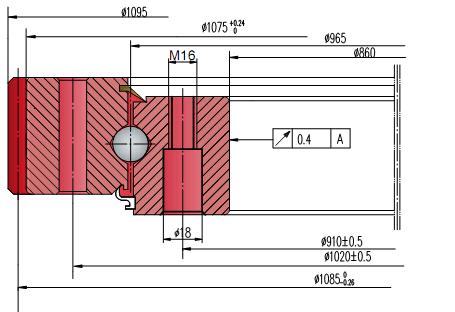 single row ball slewing