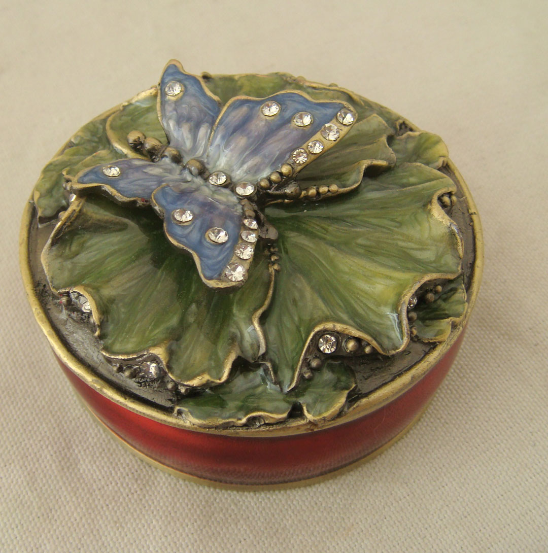 butterfly trinket box