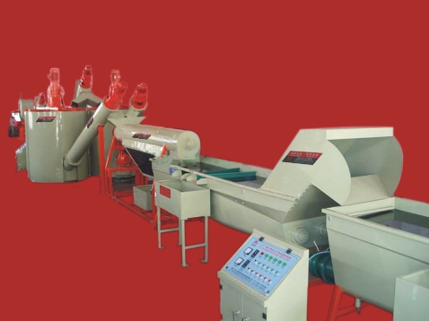 PET bottle crushing washing dewatering line