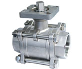 Ball valve 3PC with mounting pad