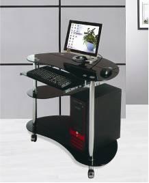 metal and glass computer desk