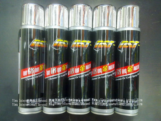 Chrome effect spary paint