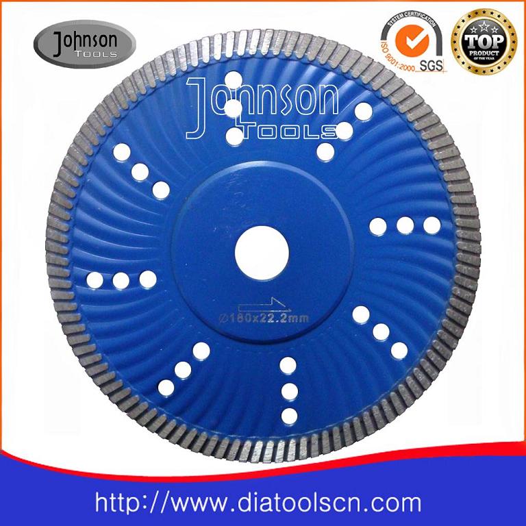 Saw blade:180mm sintered turbo wave saw blade