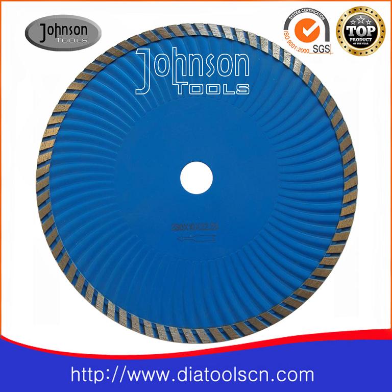 Diamond saw blade:230mm sintered turbo wave saw b