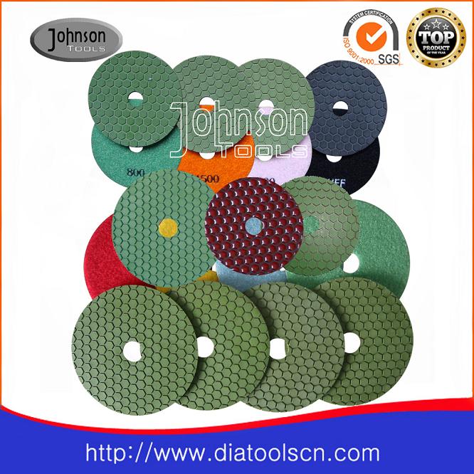 Diamond dry polishing pad