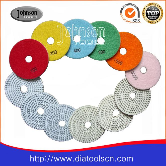 100mm diamond wet polishing pad: white polishing