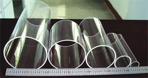 large caliber clear fused quartz tube