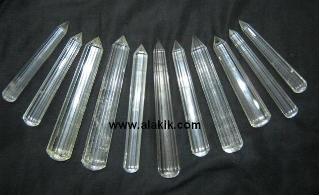 Brazilian Crystal Quartz Healing Wands 16 Facets