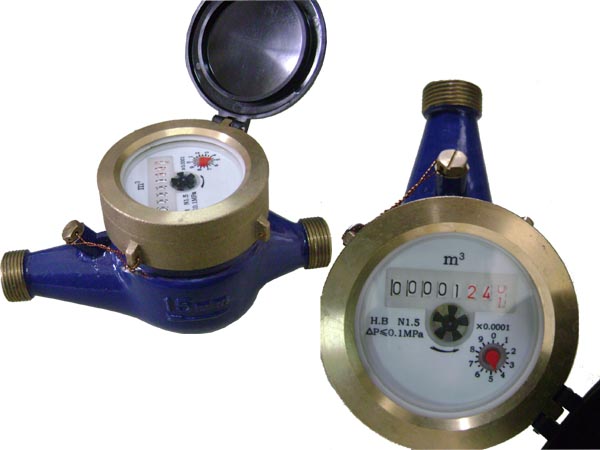 Multi-jet vane wheel dry type 8-digit water meter
