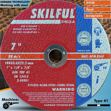 7 IN CUTTING WHEEL/CUTTING DISC FOR METAL