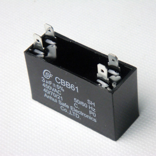 Ceiling fan capacitor CBB61 3MFD 450Vac