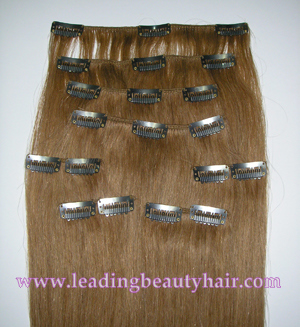Clip in hair extensions