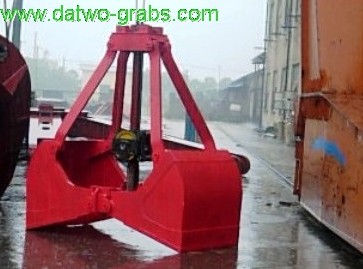 single rope dual scoop clamshell grab