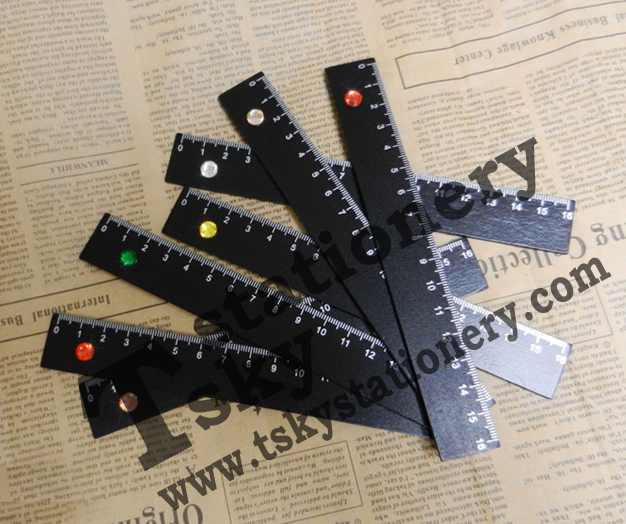 Crystal Black Wooden Rulers