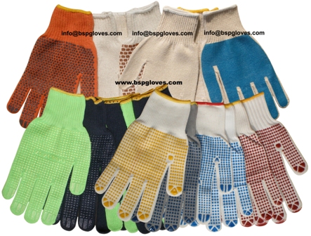 7G PVC Dotted General Protection Work gloves