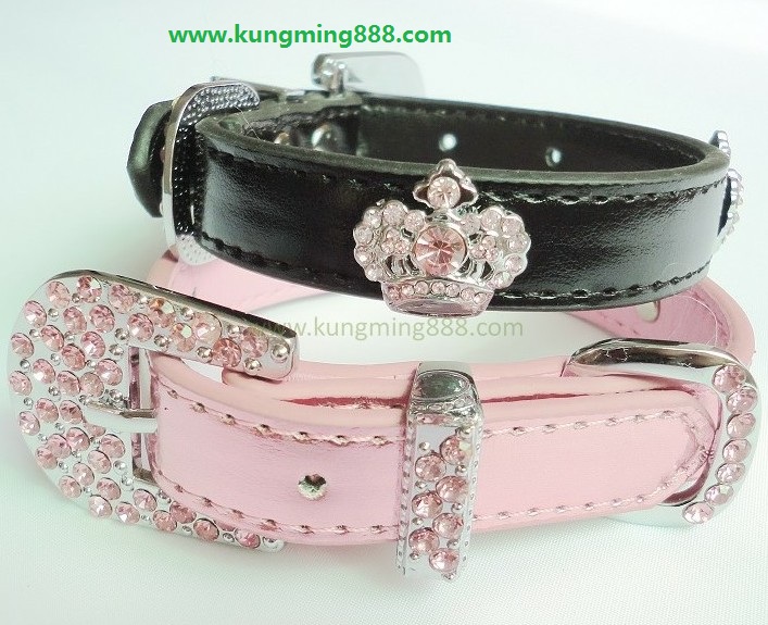 Customized dog collars,rhinestone dog collars
