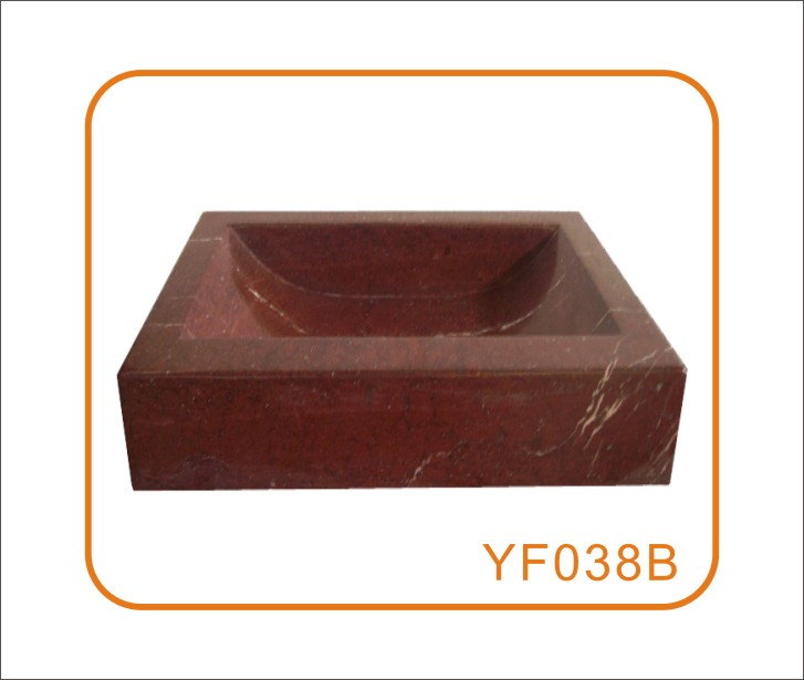 Cambered Surface Wanshan Red Marble Sinks