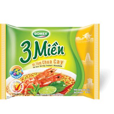 Gomex Hot Sour Shrimp Instant Noodles 65g x30