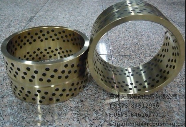 Solid lubricant inlaid bearing