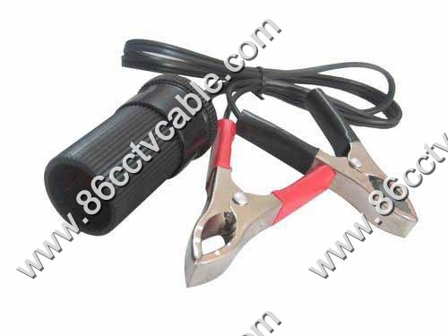 Car Cigarette Lighter Socket With Battery Clips