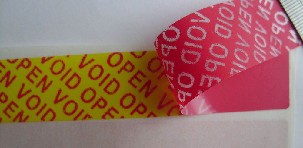 tamper evident label printing material