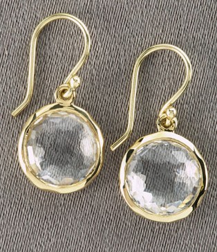 Clear quartz Mini Lollipop Earrings