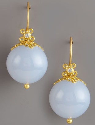 Chalcedony Earrings,925 silver jewelry