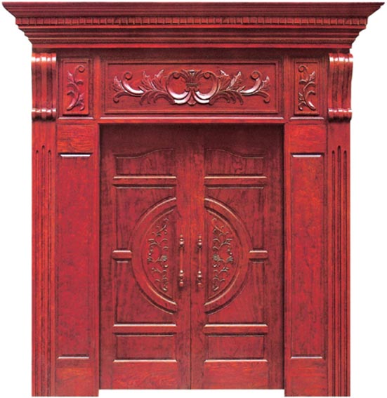 Solid wooden door exterior door font door