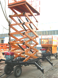 diesel scissor lift table
