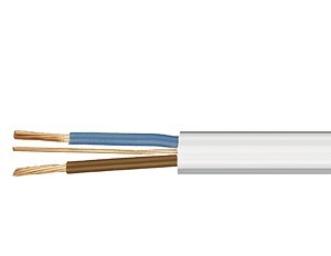 Flat cable twin with earth