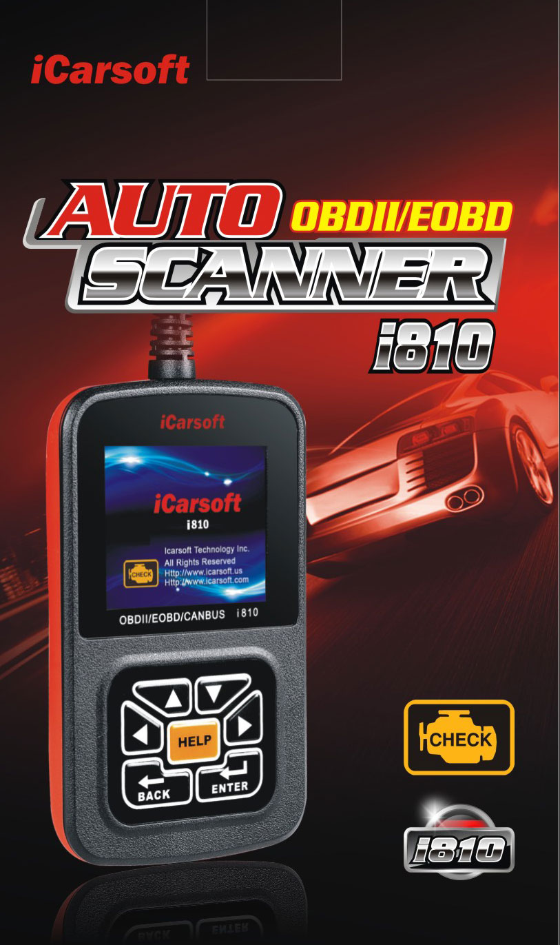 iCarsoft AUTO OBDII/EOBD Code Scanner i810