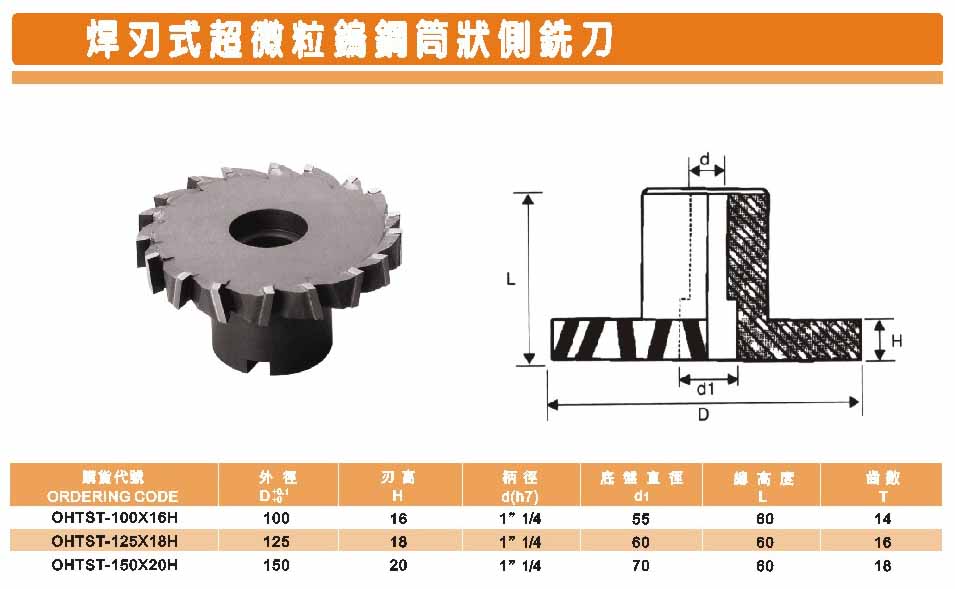 Welding Flute Carbide Cylinder Side End Mill