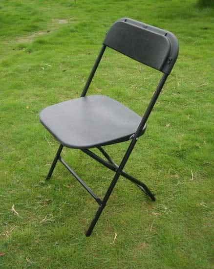 Black Plastic Folding Chair