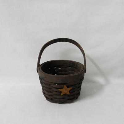 little wooden basket
