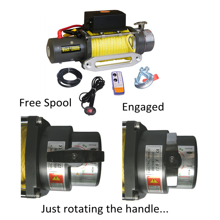 Dyneema rope winch 12000lb